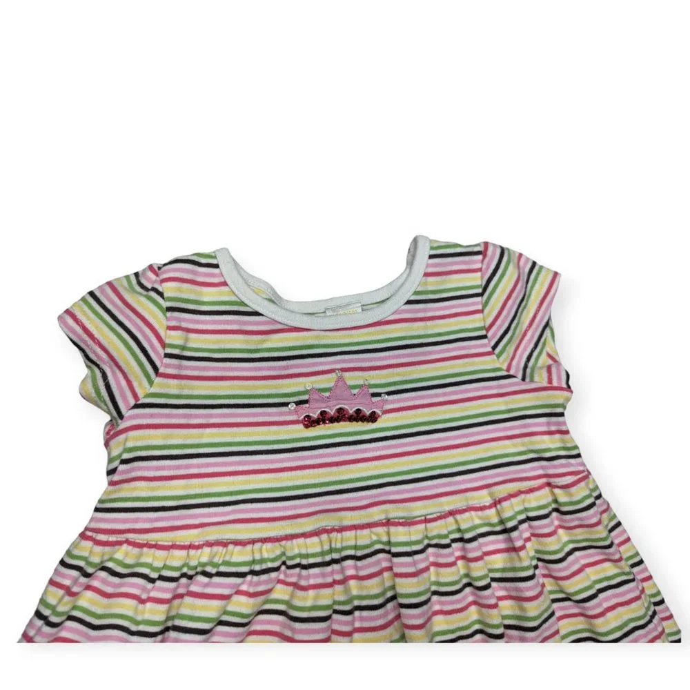 Gymboree Tea for Two Short Sleeved Striped Dress Size 6